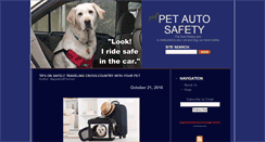 Desktop Screenshot of petautosafetyblog.com